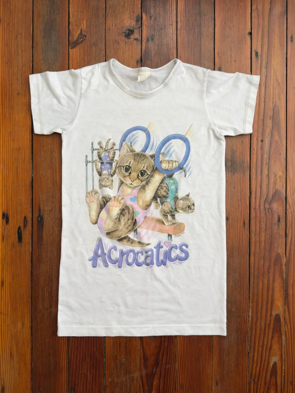 Vintage Katz Kidz acrocatics tshirt pajama dress